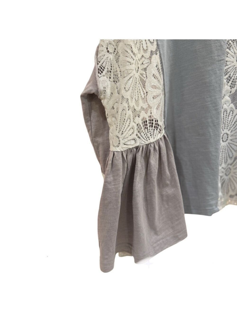 SHEIN Women's Boho Lace Detail V-Neck Flare Sleeve Blouse Her Size XL - Picture 5 of 11